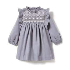 Gray Zara girls dress 2-3 years embroidered